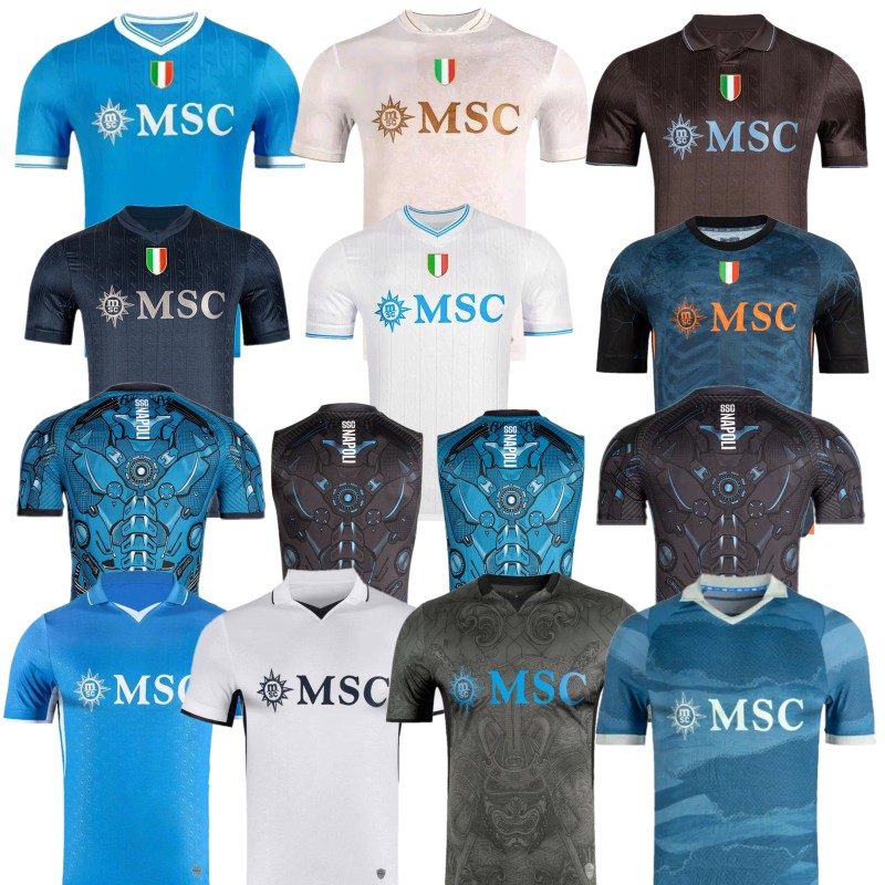 2025/26 Napoli DE BRUYNE Soccer Jersey 2024/25 Halloweens BUONGIORNO NERES LUKAKU McTOMINAY GILMOUR Uniform HOJLUND POLITANO DI LORENZO ANGUISSA Shirt LANG Kids kit