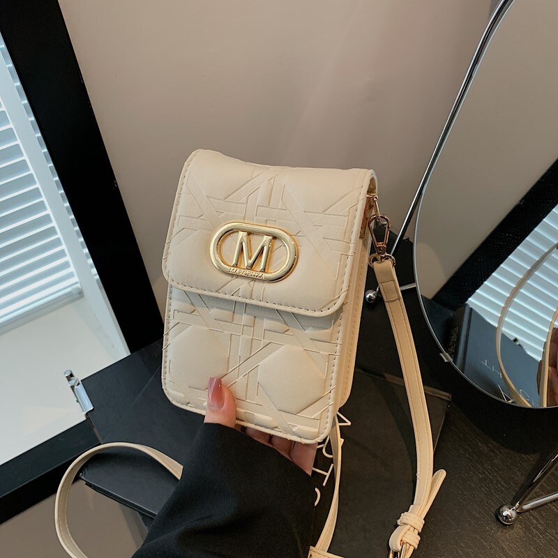 Luxury Brand Designer Bag 2025 Summer New Women's Bag High-End Quilted Luxury Vertical Phone Bag High-Quality Texture Single Shoulder Crossbody B