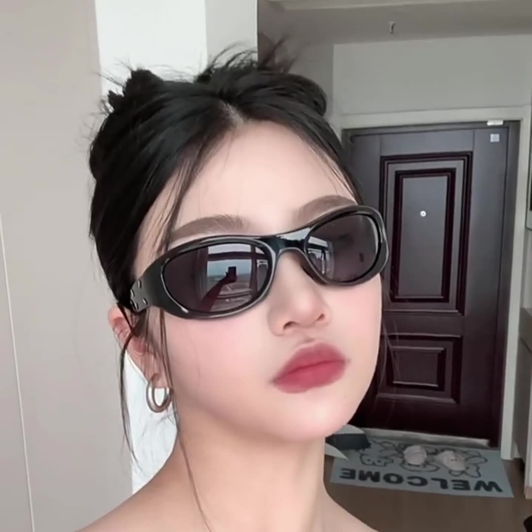 Jenine Style Sunglasses for Women Y2K Retro Chic Futuristic Tech-Inspired Outdoor Cycling Premium-Quality Sunglasses