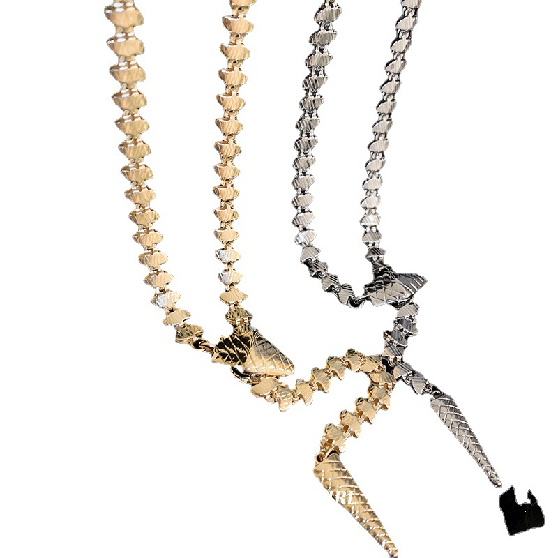 Real Gold Plated Light Minimalist Fashion Personality Clavicle Chain Versatile High-end Sense Necklace - view 8