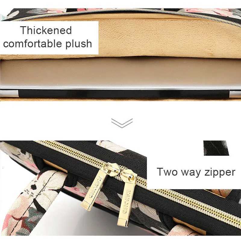 131415Inch Women Fashion Shockproof Briefcase Laptop Bag Detachable Shoulder Strap Crossbody Bag Business PC Handbag Case Men W251022