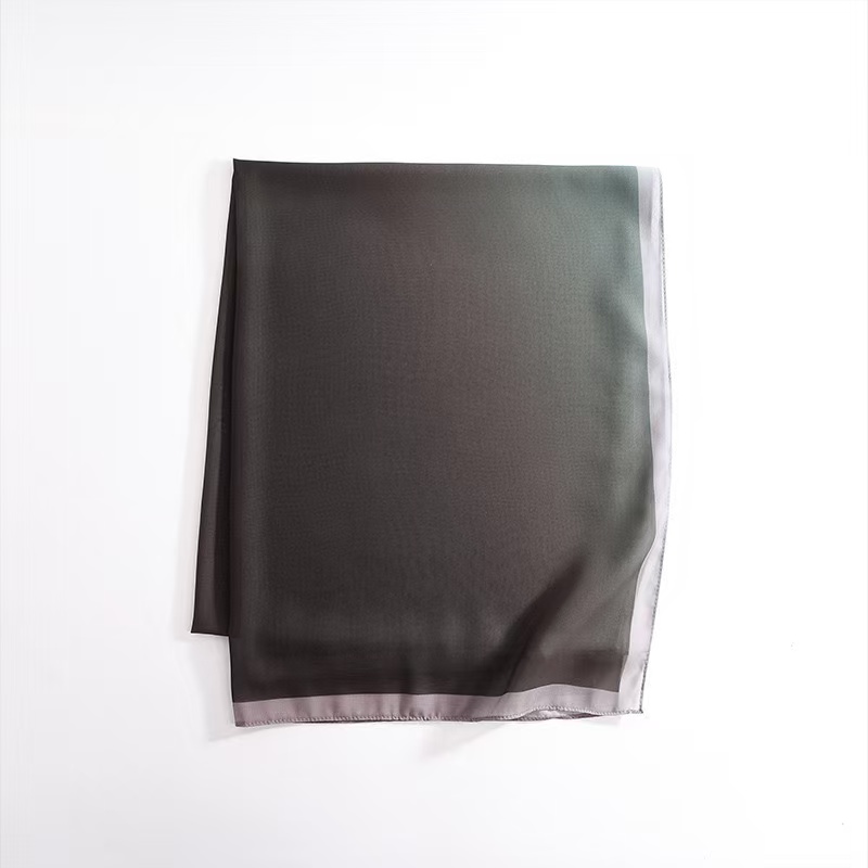 T2114 new pure color gradient color silk scarf long scarf ladies scarf spring and autumn thin scarf shawl