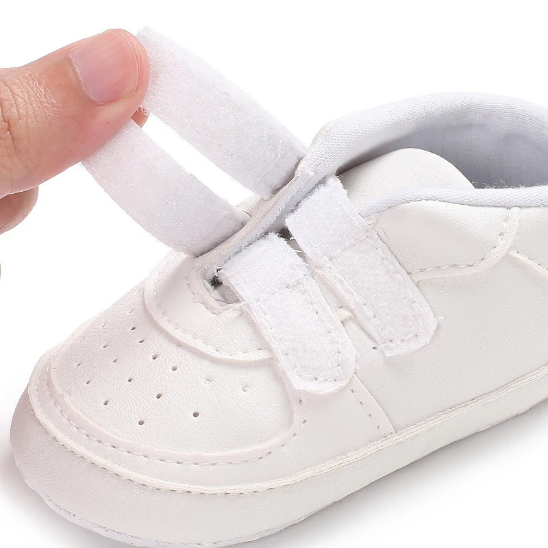 White Baby Shoes Boys Girls PU Breathable Sneakers Soft Sole Infant Sport Toddler Shoe 251022