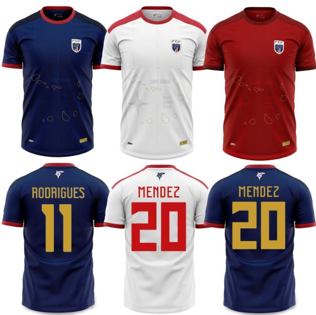 2025 Cape Verde National Team Soccer Jersey for Men Home/Away/Third Editions by Rodrigues Mendez