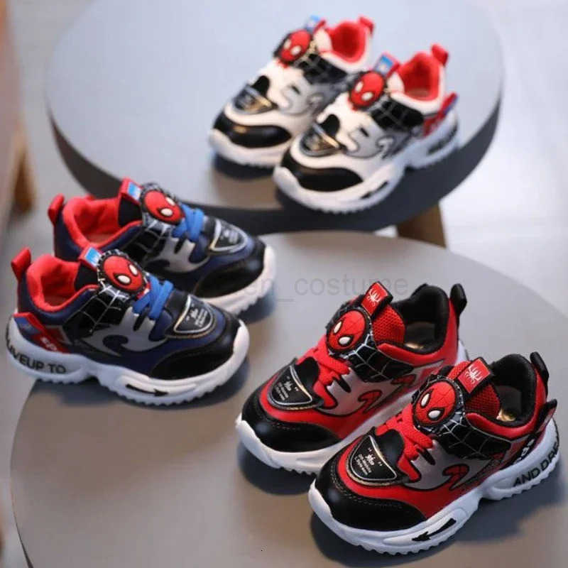 Disney 2024 New Arrival Children Casual Shoes Fashion Cartoon Spiderman Boys Sneakers Kids Outdoor Shoes Sport Shoes for 16Y H251022