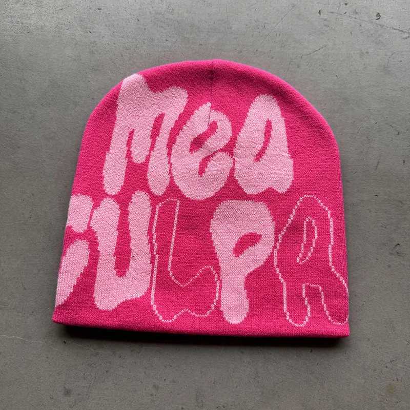 Alphabet Jacquard Knitted Hat for Men and Women Warm Knitted Hat Suitable for Outdoor Activities in Autumn and Winter Windproof J251022