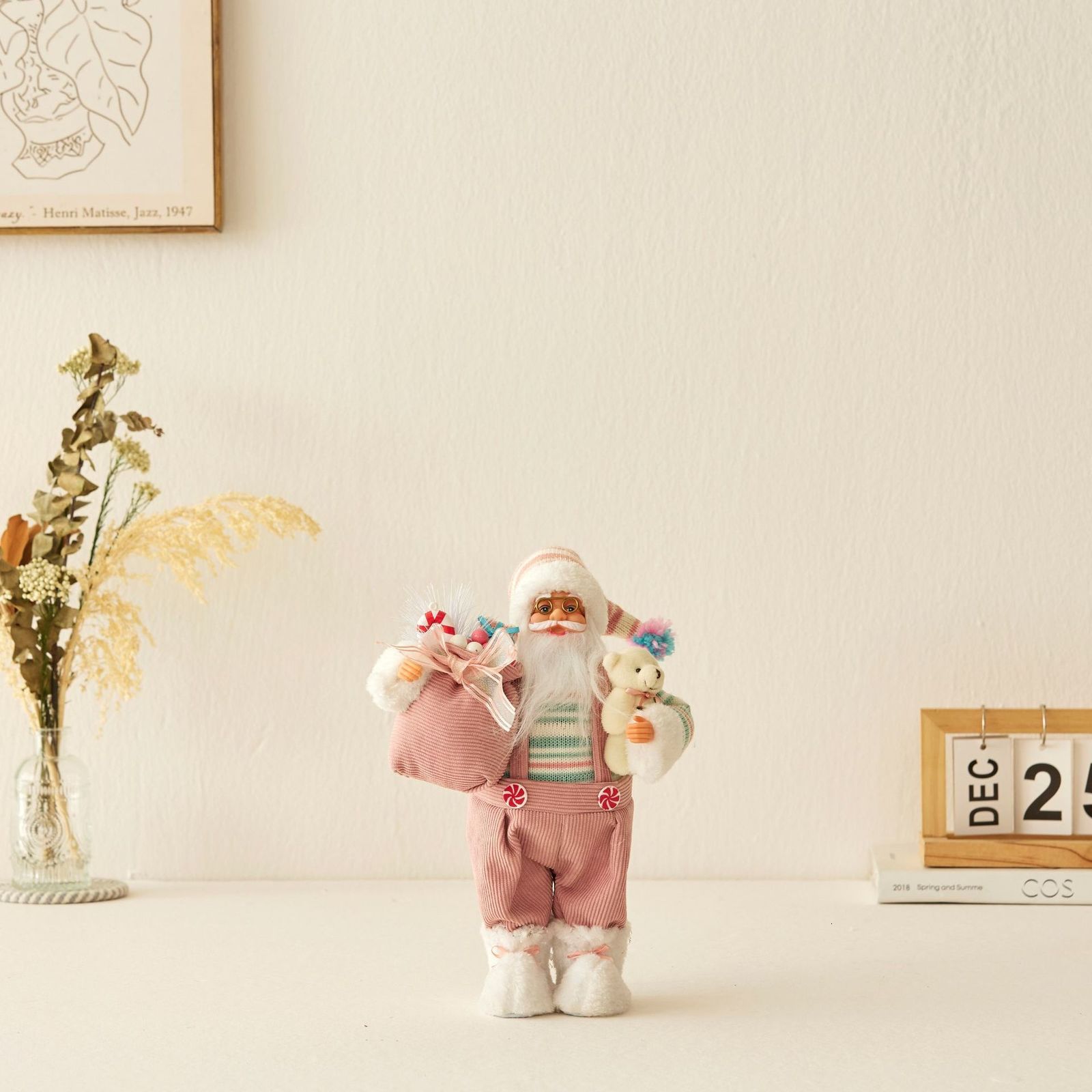 Electric Santa Claus Snow Maiden Musical Dolls Plush Toys Christmas Tree Ornaments Decoration Figures Home Decor Gift Navidad 211018