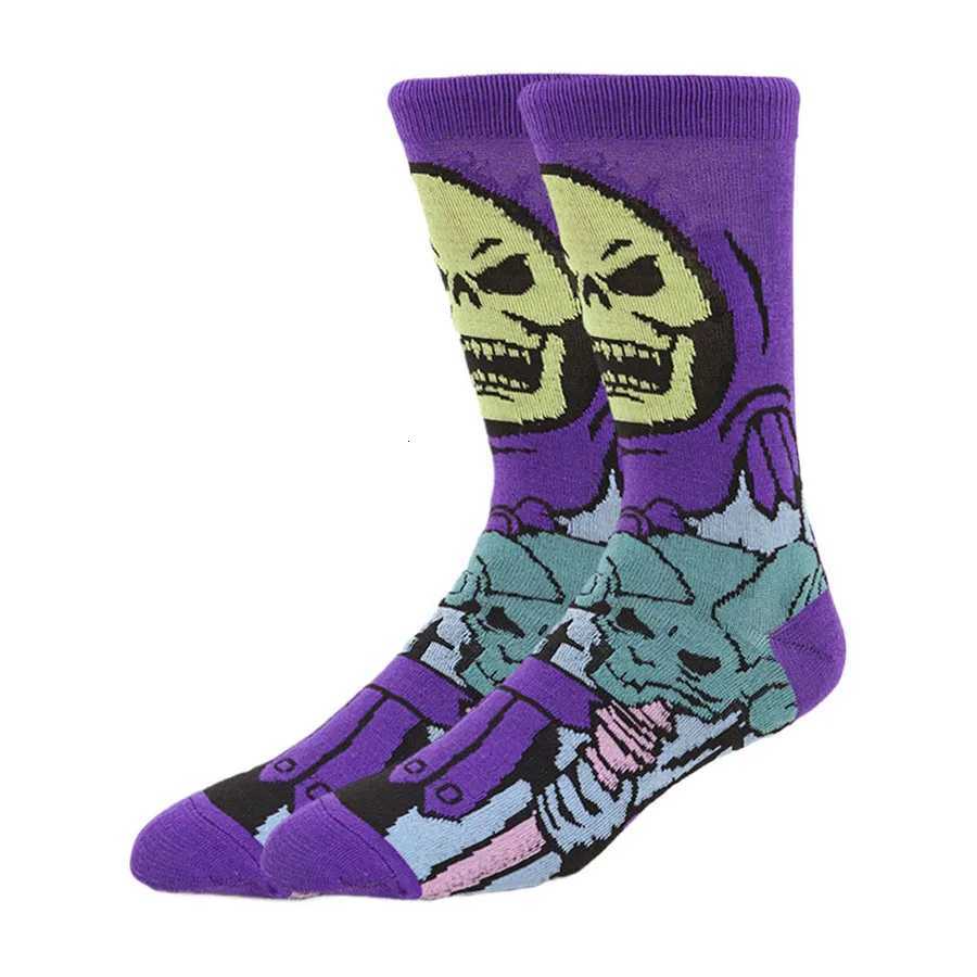102030Pairs random color Men Women Cartoon Anime Socks Christmas Halloween Novelty Funny Socks W251022