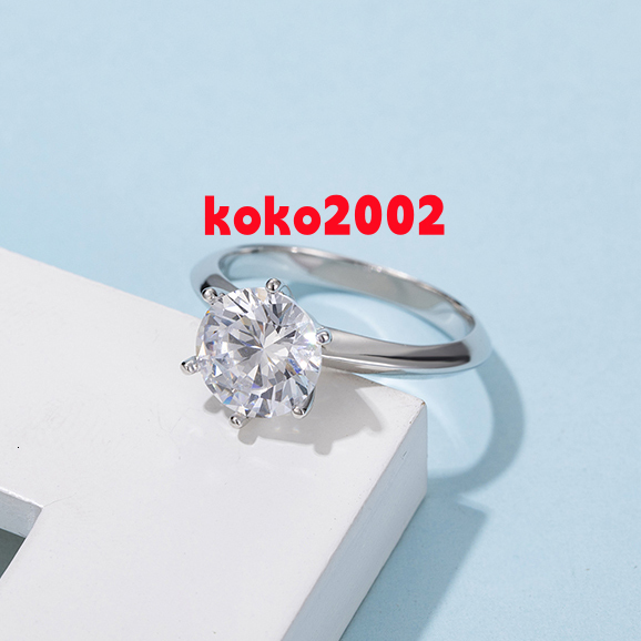 Ring Moisssanite Wholesale Lady Jewelry 925 Sterling Silver Luxury Moissanite Ring