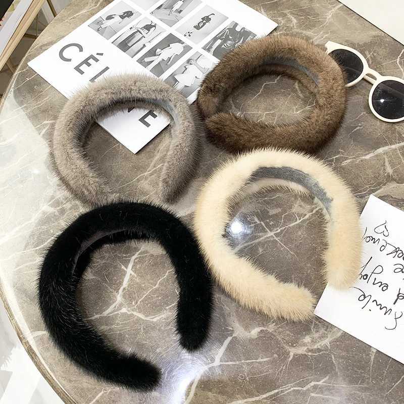 2025 Hot Sale Women Luxury winter Real Mink Fur Headbands High Quality Real Fur Hair Band LaDY Fashion Hair Hoop Furry Gift V251022