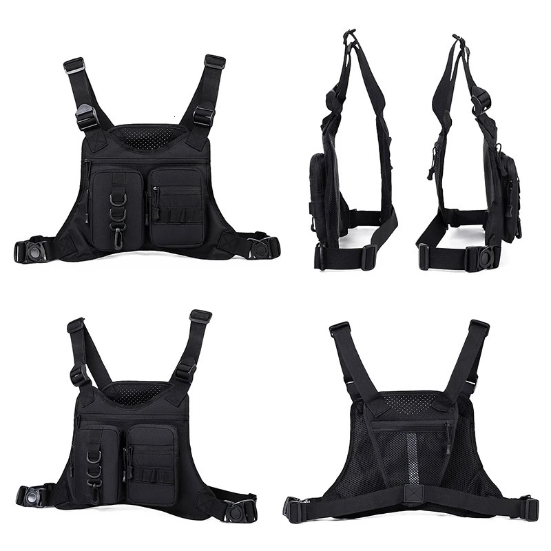 Tactical Molle Front Chest Rig Vest Bag Outdoor Sports Travel Mens FIshing Hiking Camping Trekking Training Backpack 251014