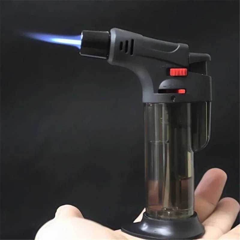 Outdoor BBQ Kitchen Torch Lighter Portable Spray Gun Butane Jet Lighter Windproof Cigar Pipe LighterNO GAS C251022