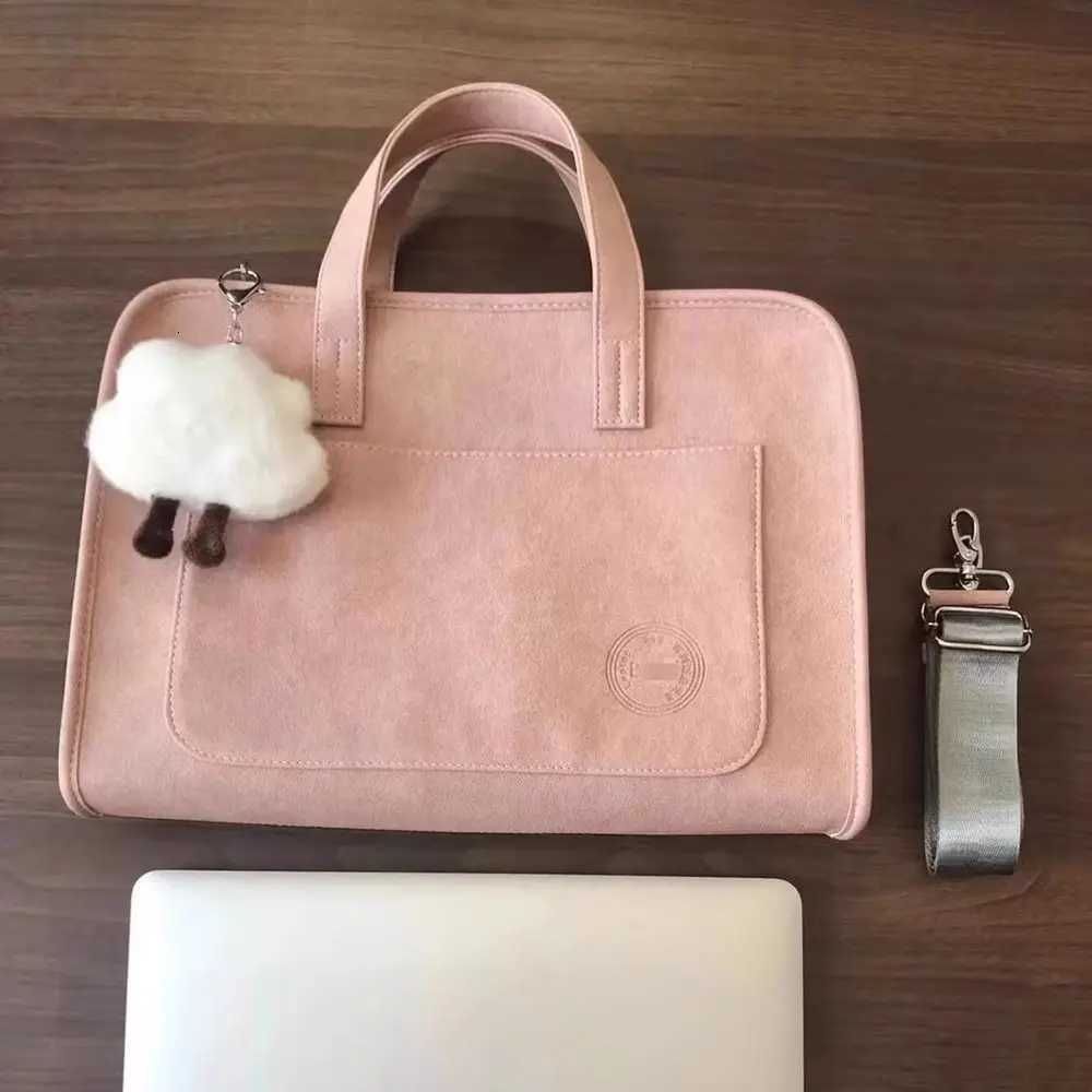 13141516Inch Laptop Notebook Case Felt Briefcase Notebook Pouch Shockproof with Bear Pendant Computer Storage Bag Business W251022