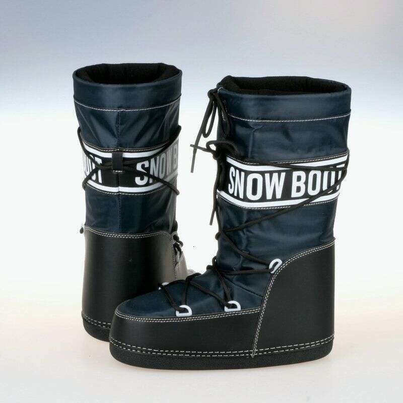 2025 Same Style Moon Ugly Cute Winter Skiing Round Toe High Tube Anti-Slip Snow Fashion Lightweight Thickened Space Boots