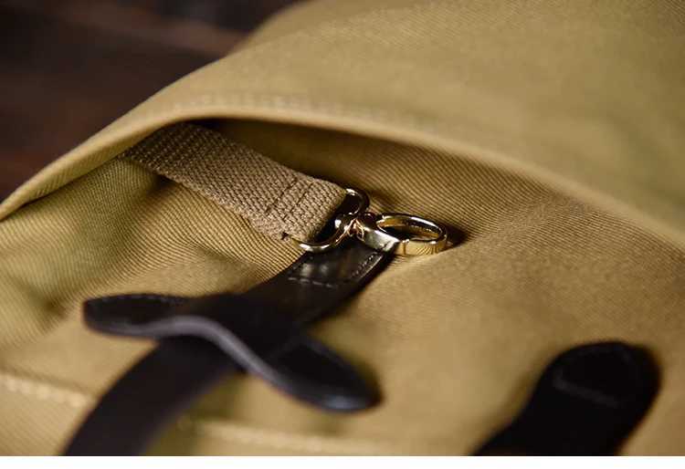 Tailor Brando American Vintage Mens Business Briefcase S ize 403010cm Heavy Duty Oil Waxed Canvas 70256 Tote 15 Computer Bag W251022