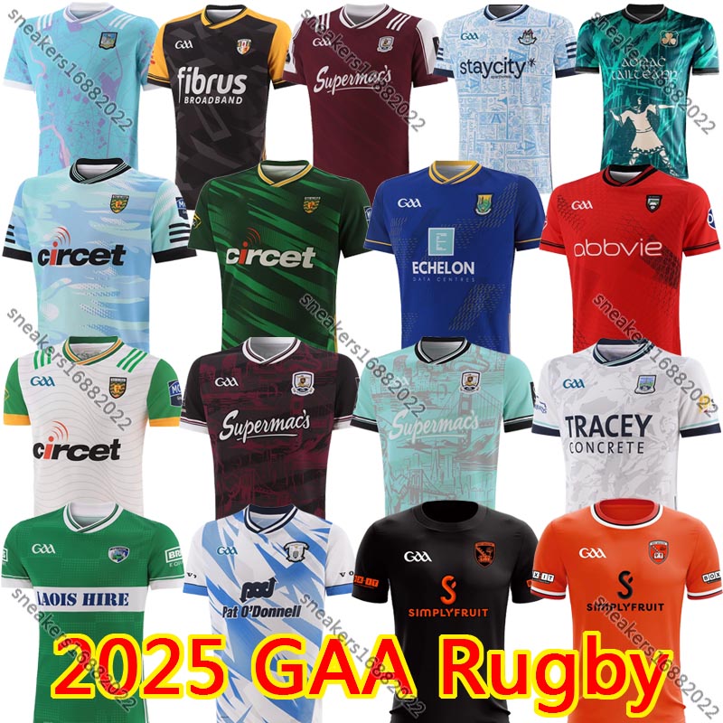 2025 GAA Rugby jerseys Dublin Down Louth Antrim Wexford Wicklow Laois MAYO Hurling Derry Westmeath Limerick Cork Donegal Ireland shirts Fermanagh Tyrone Tipperary