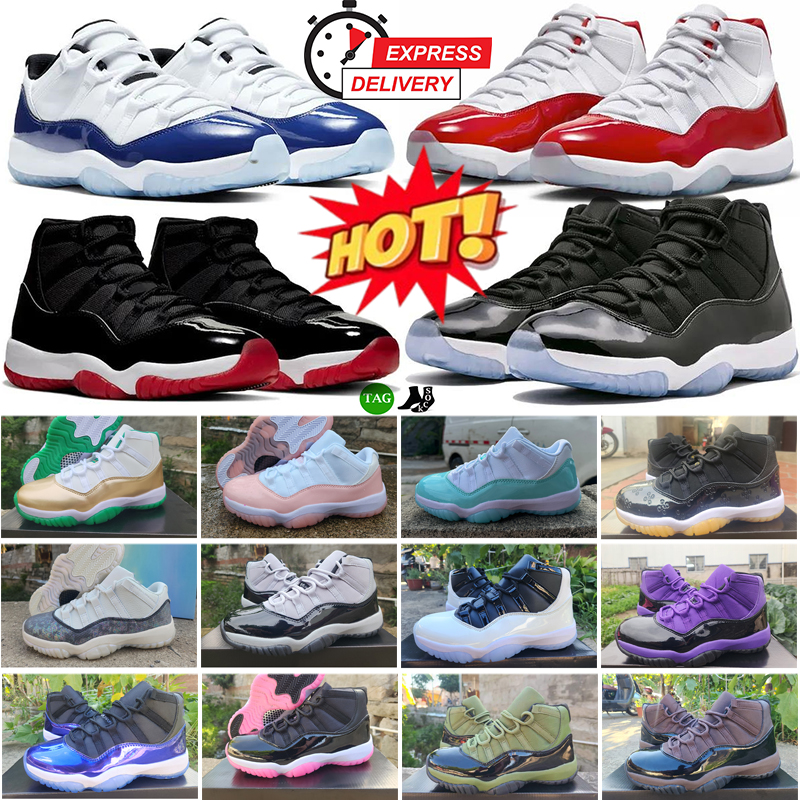 11 11s Mens Basketball Shoes 2025 Bred Cherry Cool Grey UNC Space Jam Blue Pink Igloo Men Women Trainers Outdoor Sports Sneakers