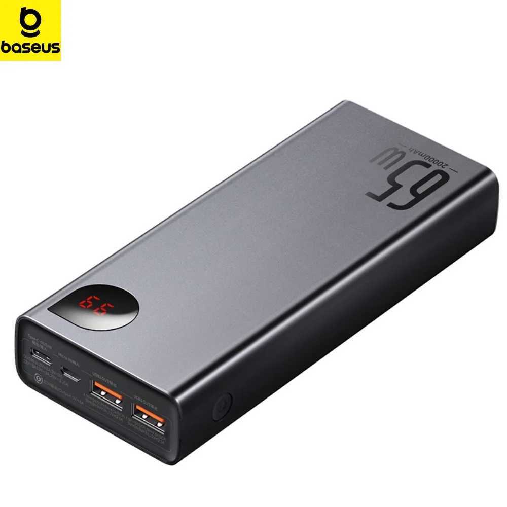 Baseus 65W Power Bank 20000mAh PD Quick Charge FCP SCP Powerbank Portable External Charger for Smartphone Laptop iPhone Tablet J251114