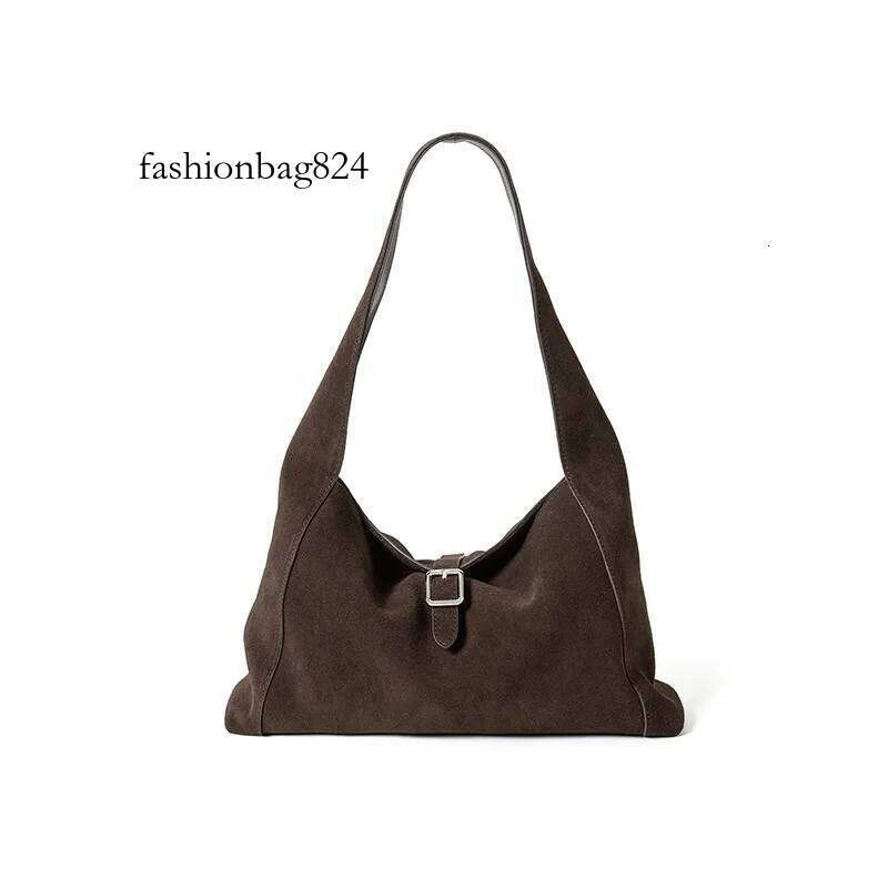 Genuine Grade Suede Leather Women's Tote Designer Brand Cowhide Ladies Shoulder Underarm Bag Small Handbag