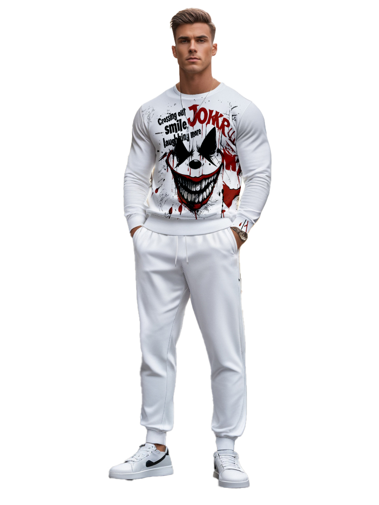 Men's Brown Knitted Cotton Blend Long Sleeve Round Neck Sweatshirt Ankle-Length Casual T-Shirt Comfortable Outdoor Wear - YLWY00166