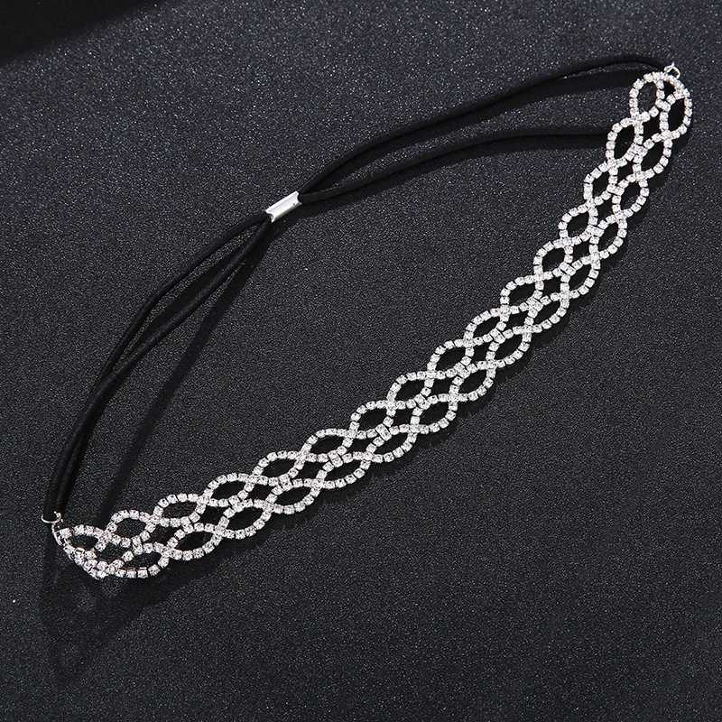 Full Diamond Claw Chain Hairband Classic Stretch Headband For Women and Girls Queens Party Tiara Jewelry Accessories V251022