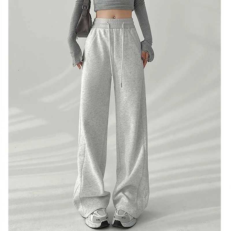 Women Fashion Casual High Waist Sweatpants Girls Comfortable Loose Fit Trousers Lady Classic Korean Wide Leg PantsT251022