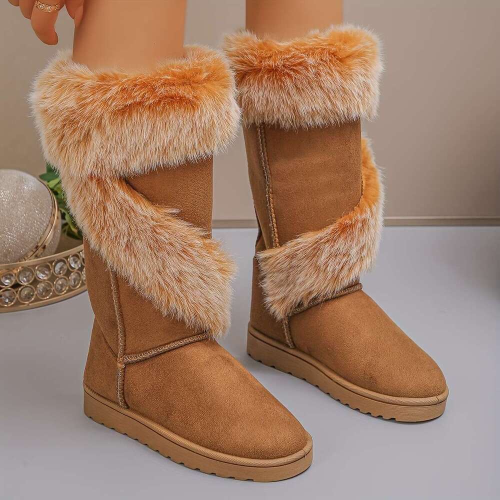 Knee-High Slip-On Closure, Soft Fabric Upper Cushioned Insole Cold Weather, Everyday Formal Events Easy-Clean Indoor/Outdoor Shoes - Perfect For Moms,