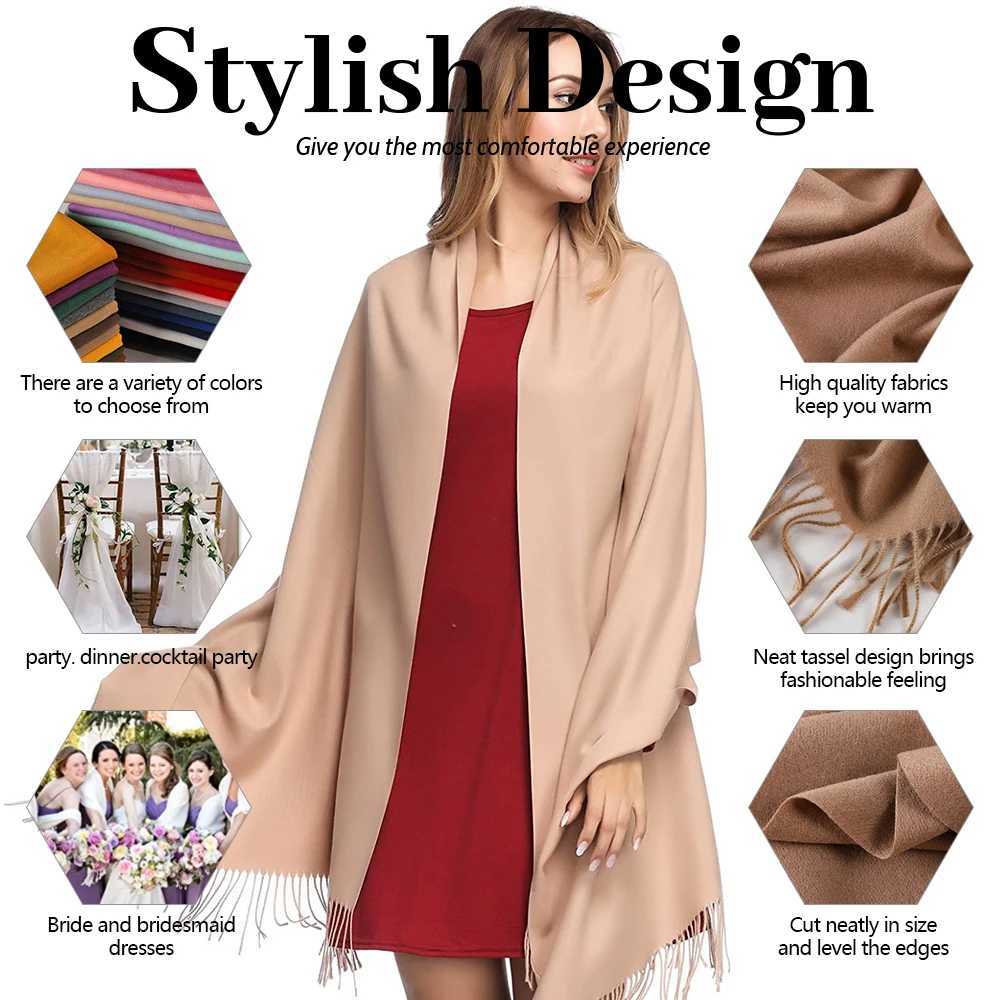2022 Fashion Winter Women Scarf Thin Shawls and Wraps Lady Solid Female Hijab Stoles Long Cashmere Foulard Head Scarves J251129