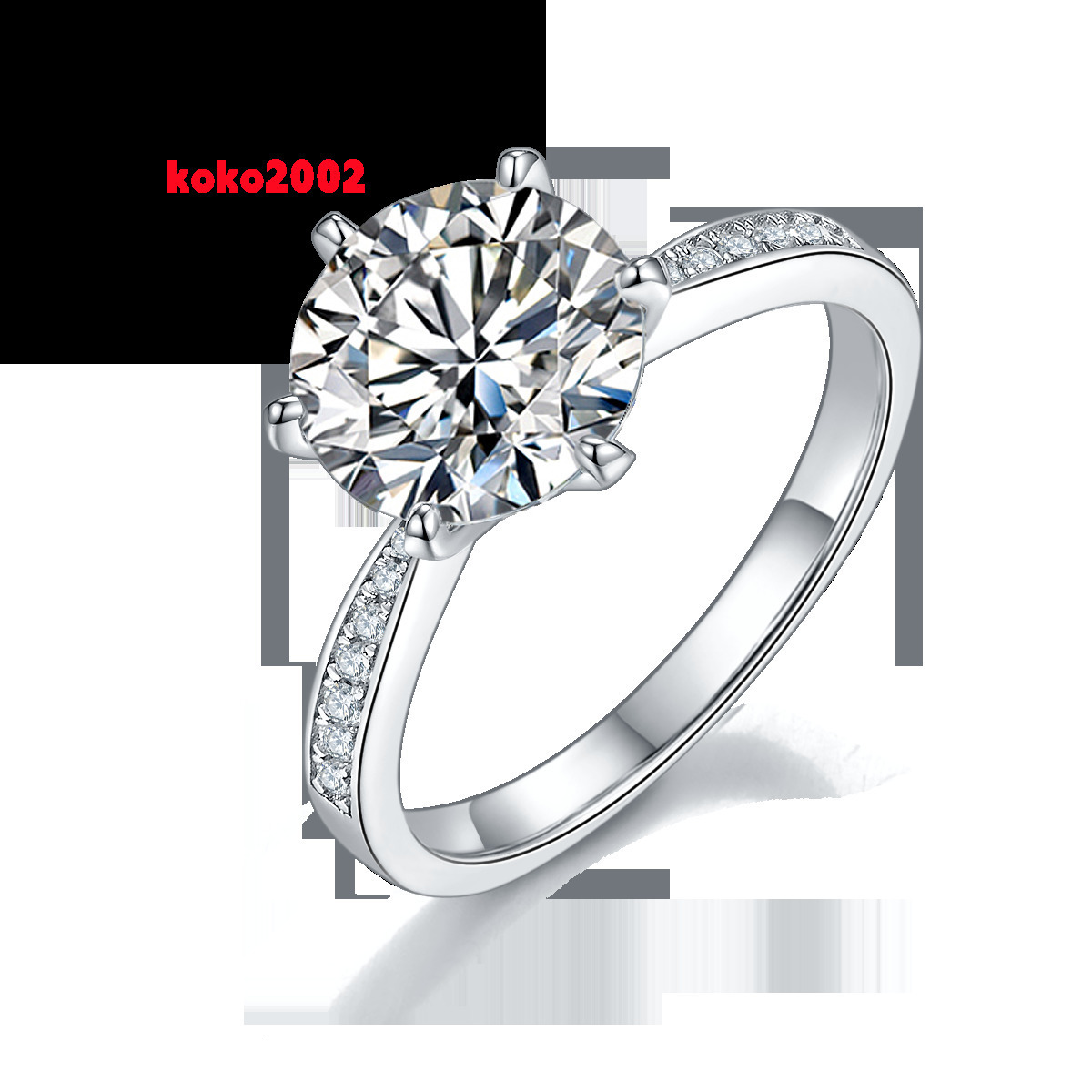 Jewelry Plated Ring for Women Wedding Bands Engagement Rings Gold Moissanite D VVS 925 Sterling Silver New Geometric M21E White