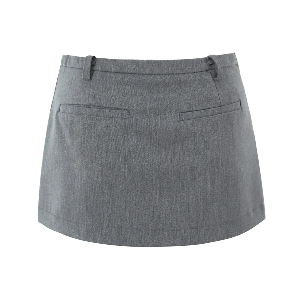 Y2K Low Waist Mini Skirt With short lining Sexy Aline Package Hips Mini Short Skater Party Femme Gray Black 251022