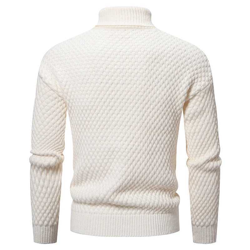 New Turtleneck Sweater Casual Mens Rollneck Knitted Pullover Sweater Keep Warm Men Jumper Woolen Sweater Winter StreetwearXJ251022