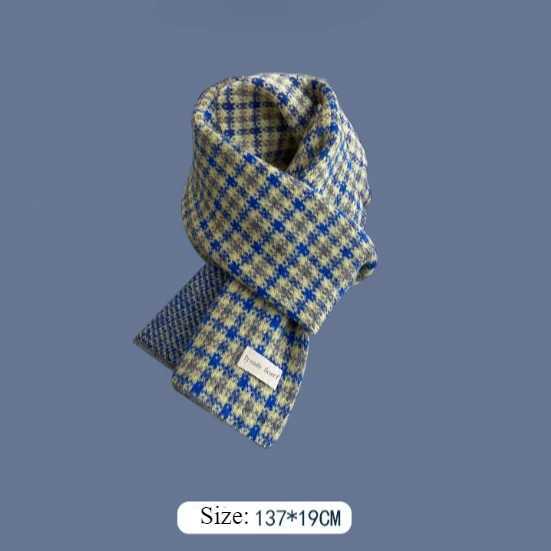 Klein Blue New Atmosphere Scarf Womens Winter Shawl Thickened Warm Trend Versatile Scarf Mens Christmas J251022