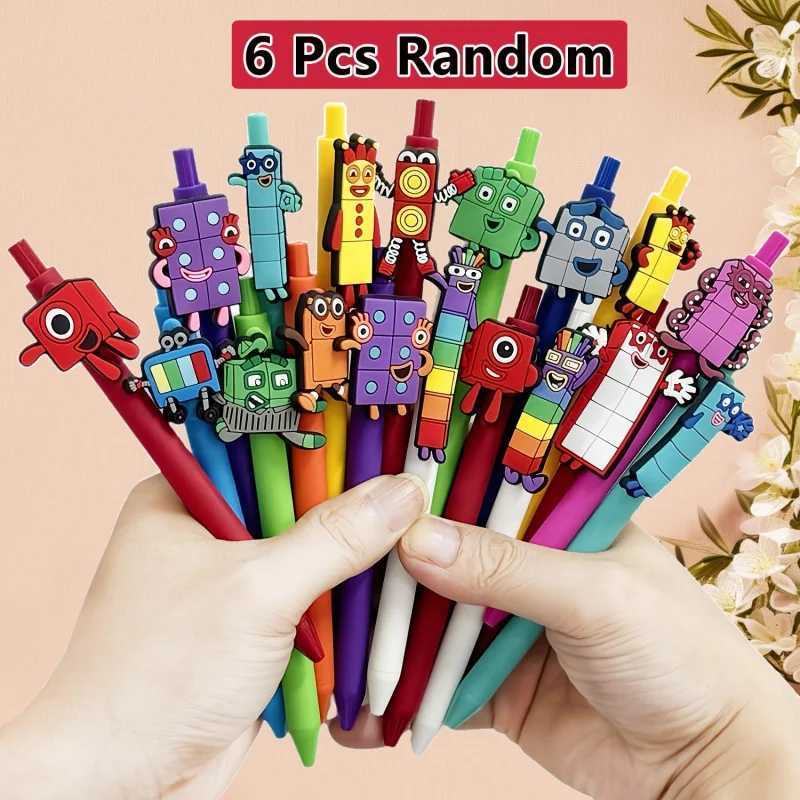 61218 Building BlockShaped Pen Cute Number Building Block Ballpoint Pen Black Ink Fun writing tool with playful design J251022