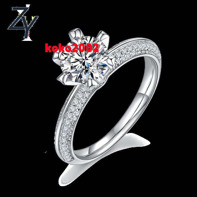 65 mm Moissanite New Arrival High Quality in Stock 925 Sterling Silver Jewelry 18K Gold Ring for Women Engagement Rings