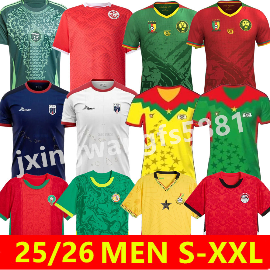 25/26 Albania Algeria soccer jerseys National Team Cameroon 2025 2026 Morocco Tunisia Senega Cape Verde Islands Cote d Ivoire Egypt Ghana Men Football shirt