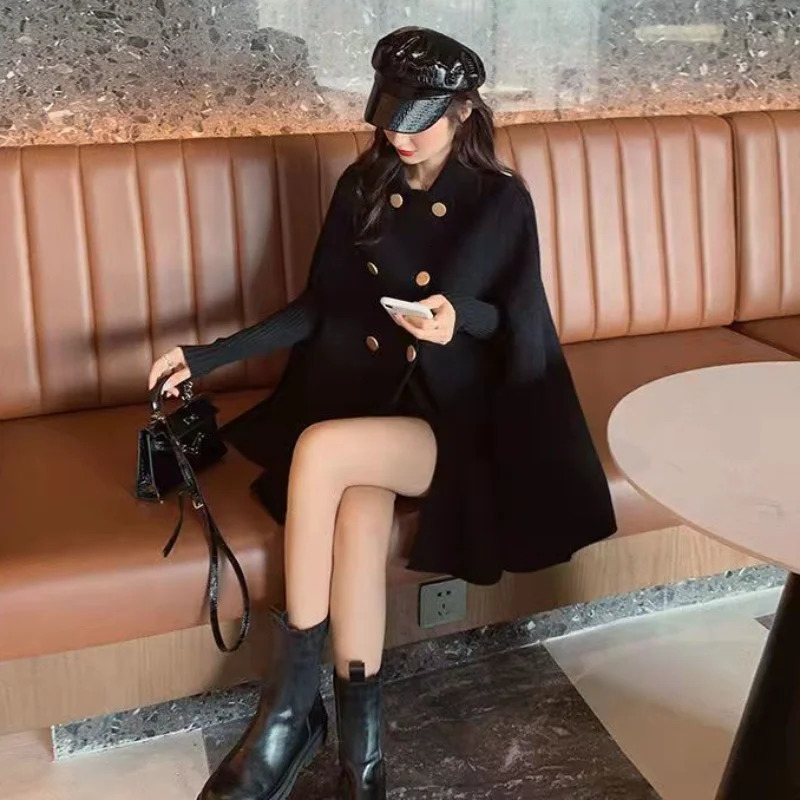 Long Blends Women Arrival Autumn Winter Casual Outwear Handsome Allmatch Mujer Daily Solid Harajuku BF Temperament 251020