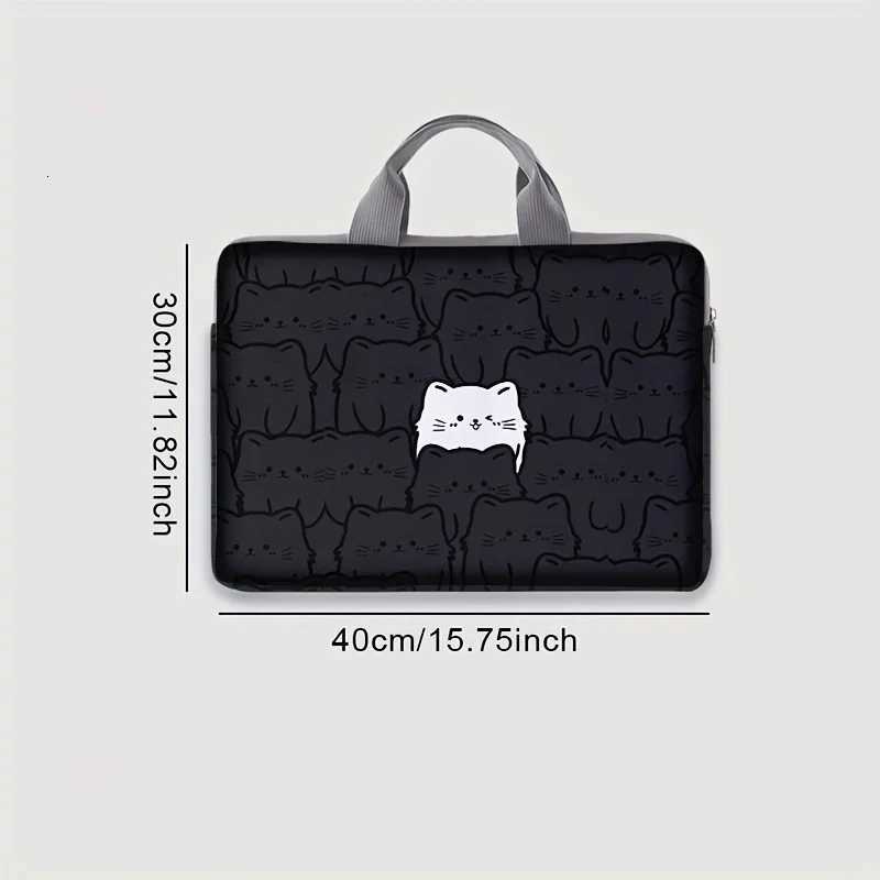 1piece set cat patterned laptop bag briefcase suitable for 14 inch laptops fixed laptop bag W251022
