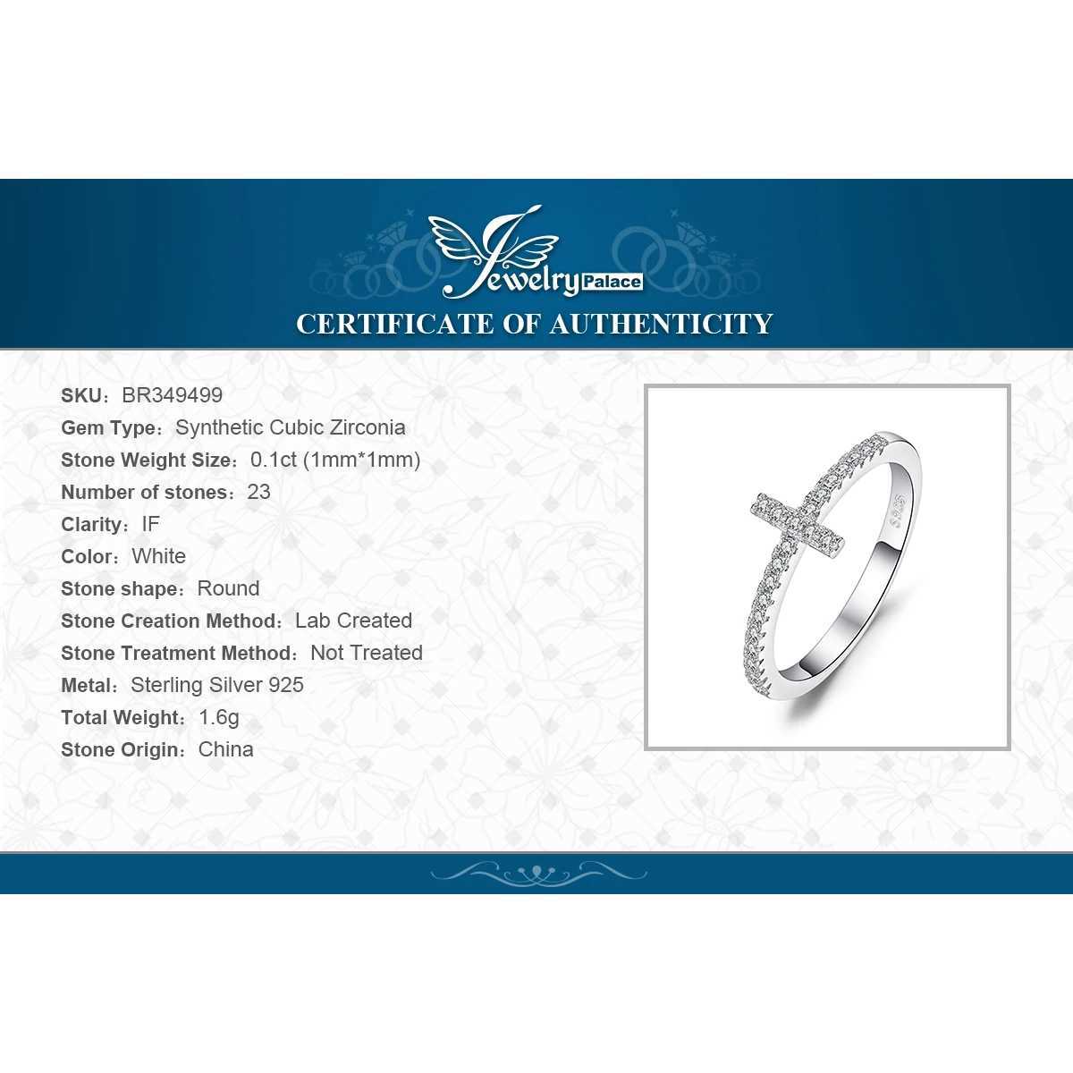 Luxcury Elegance: Elegant Ladies' Bridal 925 Silver Band with Sideway Cross Emblem by Jewelerypalace Collection J251021