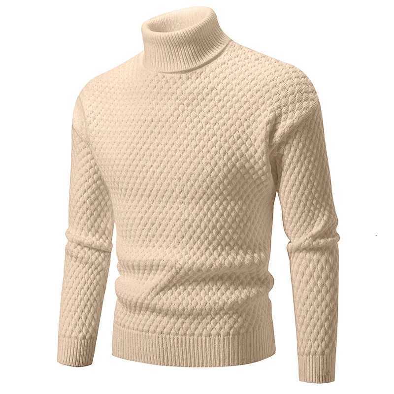 2025 Autumn Winter Turtleneck Sweater Men Slim Fit Knit Pullovers Fashion Warm Casual knitted Sweater Mens Long Sleeve PulloversXJ251022