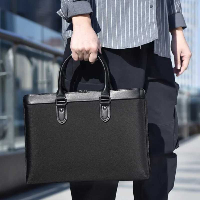 High Quality Mens Casual Briefcase Business Messenger Handbags Luxury Men 14 Inch Computer Bags Sac A Main Pour Hommes W251022