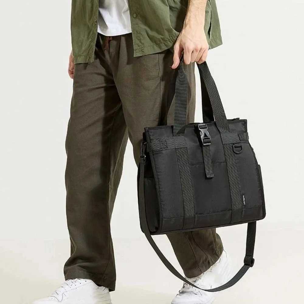 Multipocket Large Capacity Oxford Briefcase Multifunctional Waterproof Men Handbag Portable Solid Color Shoulder Bag Travel W251022