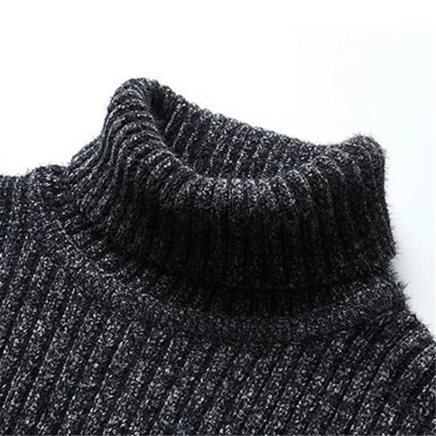 2025 New Mens Thick Warm Sweater Winter Knitted Turtleneck Pullovers Male High Neck Solid Slim Fit Soft Sweaters for Men TopsXJ251022