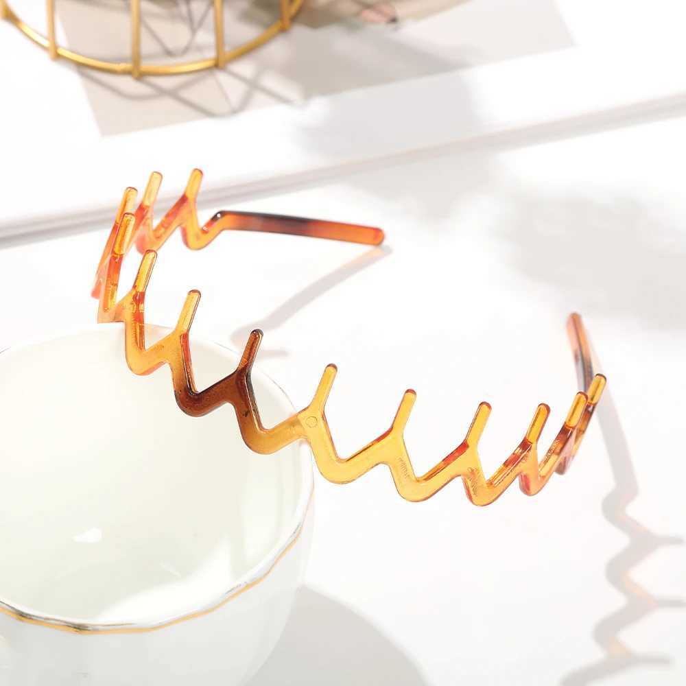 Curved Wavy Headband Black Toothed Nonslip Hair Hoops Hair Band Women Wash Face Hair Accessories Korean Bezel Head Hoops Band V251022