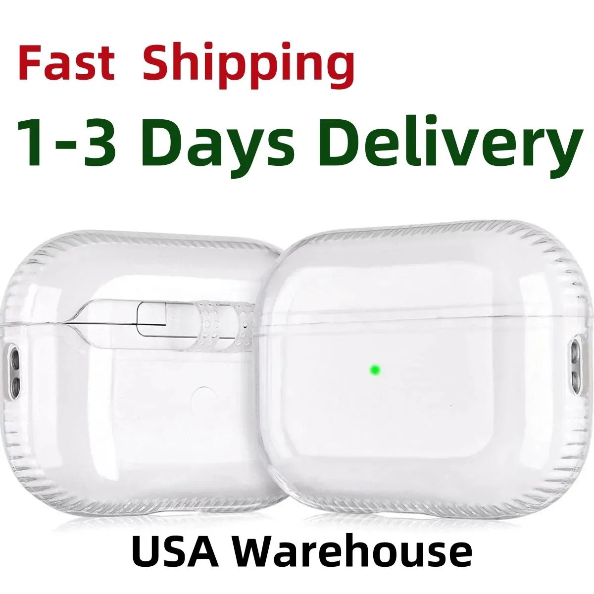 For AirPods 4 airpods pro 2 3 Transparent Pro2 earphone Case Generation Bluetooth Headphone Case Cover airpodspro max Wireless Charging Case