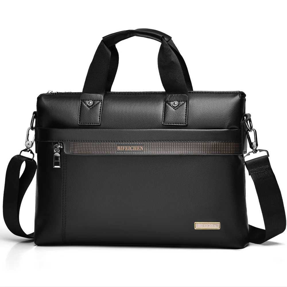 2025 New Brand Men Briefcase Bag High Quality Business PU Leather Shoulder Messenger Bags Office Handbag A4 Document Laptop Bag W251022