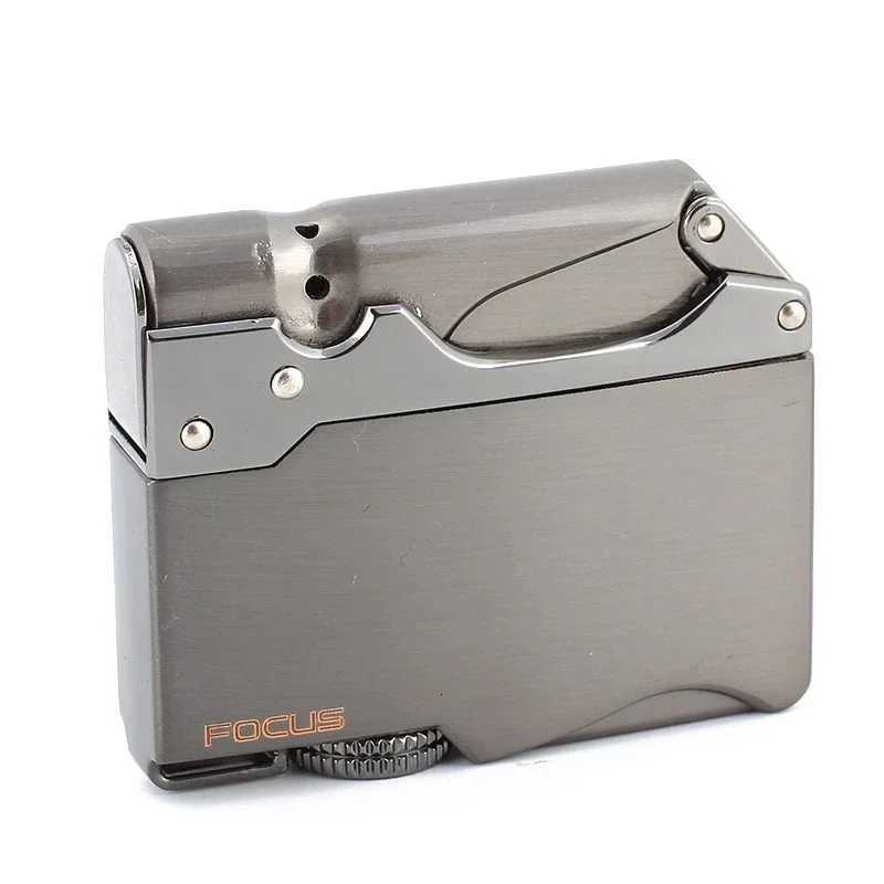 New Windproof Torch Jet Lighter Metal Creative Ignition Gas Turbine Lighter Butane Lighter Cigarette Accessories MenS Gadgets C251022