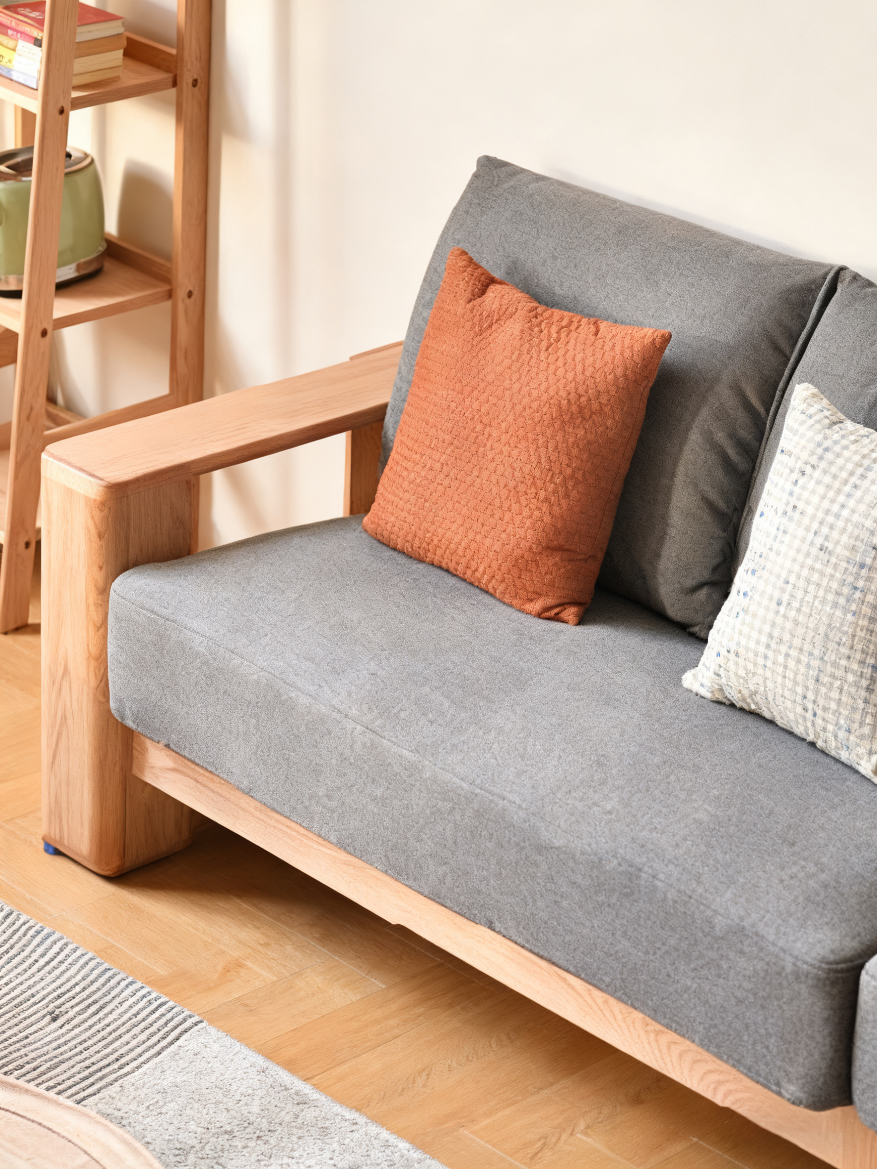 Stylish Hardwood Loveseat with Comfortable Upholstery