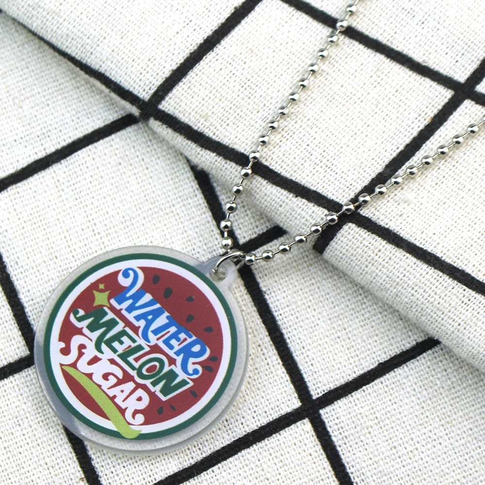 Shining Watermelon Necklace Korean Ryeo Un Choker Woman Fashion Long Live Life Cartoon Chain Alloy Cosplay Collier Friends Gift V251022