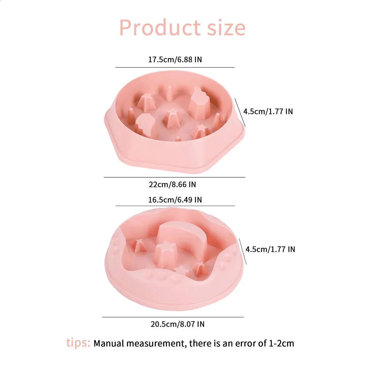 A Moon Star Wings Pet Slow Food bowl Large capacity feeding water Dog bowl Dog dinner plate Pet bowl