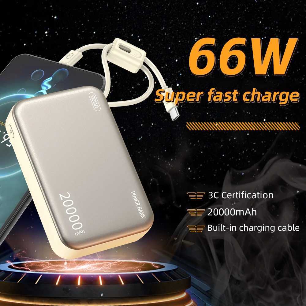 20000mAh 66W Fast Charge Power Bank CCC Chinese Certification with Cable for IPhone J251114